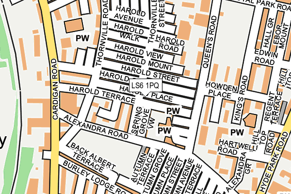 LS6 1PQ map - OS OpenMap – Local (Ordnance Survey)