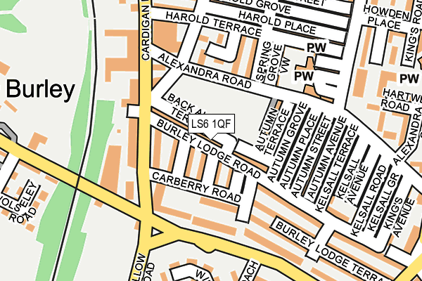LS6 1QF map - OS OpenMap – Local (Ordnance Survey)