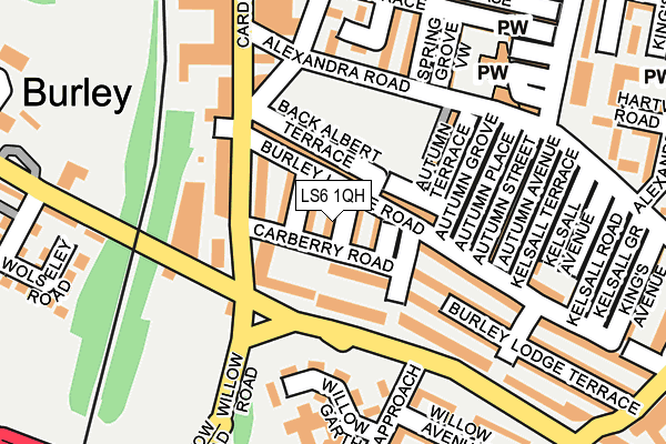 LS6 1QH map - OS OpenMap – Local (Ordnance Survey)