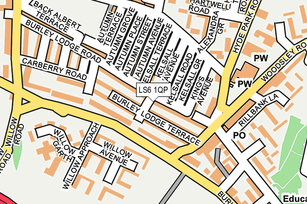 LS6 1QP map - OS OpenMap – Local (Ordnance Survey)
