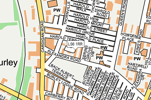 LS6 1RR map - OS OpenMap – Local (Ordnance Survey)