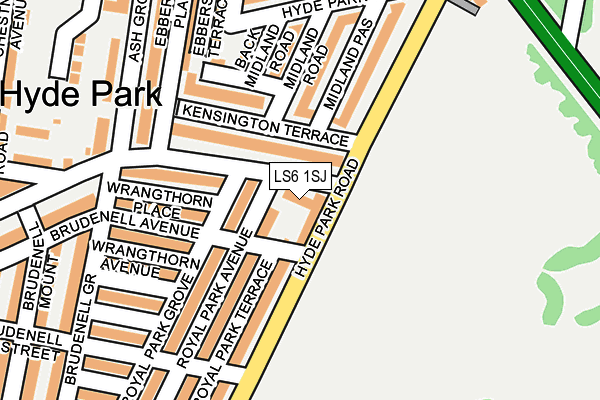 LS6 1SJ map - OS OpenMap – Local (Ordnance Survey)