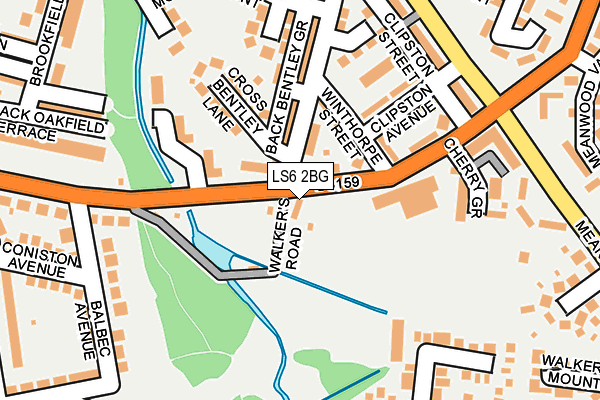 LS6 2BG map - OS OpenMap – Local (Ordnance Survey)
