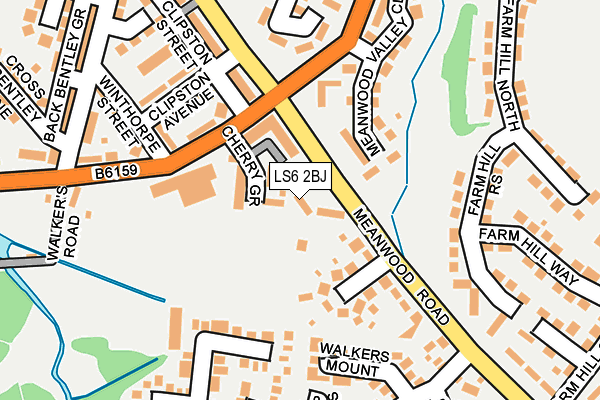 LS6 2BJ map - OS OpenMap – Local (Ordnance Survey)