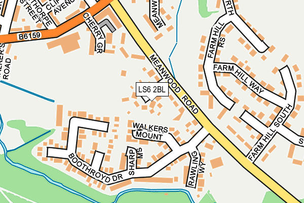 LS6 2BL map - OS OpenMap – Local (Ordnance Survey)