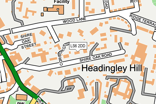 LS6 2DD map - OS OpenMap – Local (Ordnance Survey)