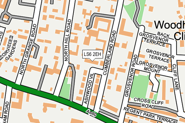 LS6 2EH map - OS OpenMap – Local (Ordnance Survey)