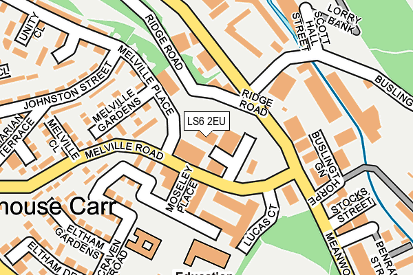 LS6 2EU map - OS OpenMap – Local (Ordnance Survey)