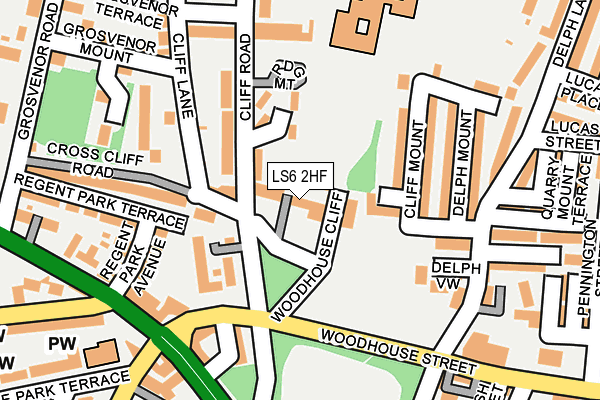 LS6 2HF map - OS OpenMap – Local (Ordnance Survey)