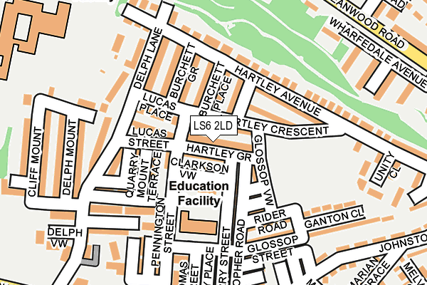 LS6 2LD map - OS OpenMap – Local (Ordnance Survey)