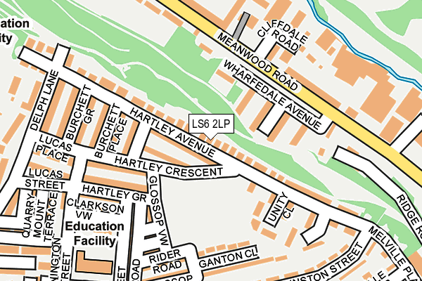 LS6 2LP map - OS OpenMap – Local (Ordnance Survey)