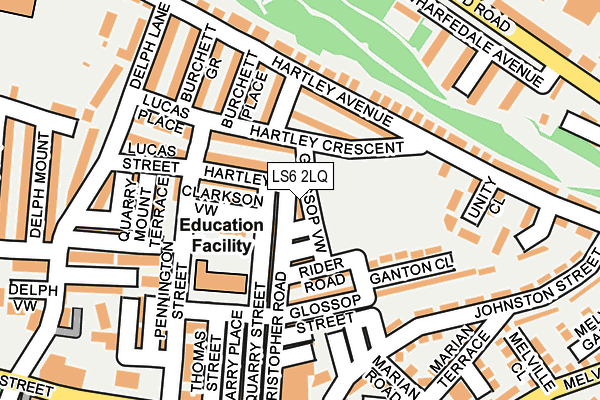 LS6 2LQ map - OS OpenMap – Local (Ordnance Survey)