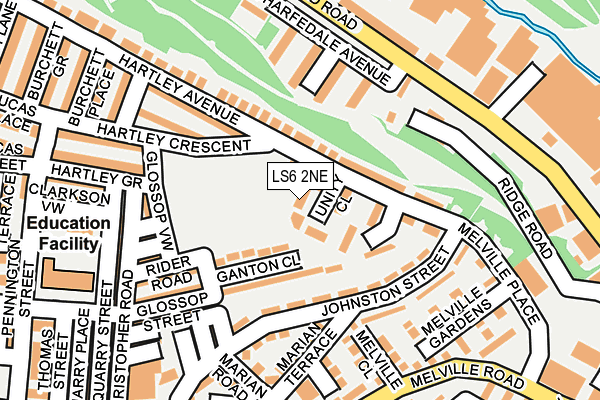 LS6 2NE map - OS OpenMap – Local (Ordnance Survey)