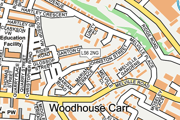 LS6 2NG map - OS OpenMap – Local (Ordnance Survey)