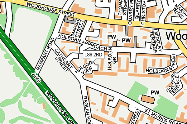 LS6 2RD map - OS OpenMap – Local (Ordnance Survey)
