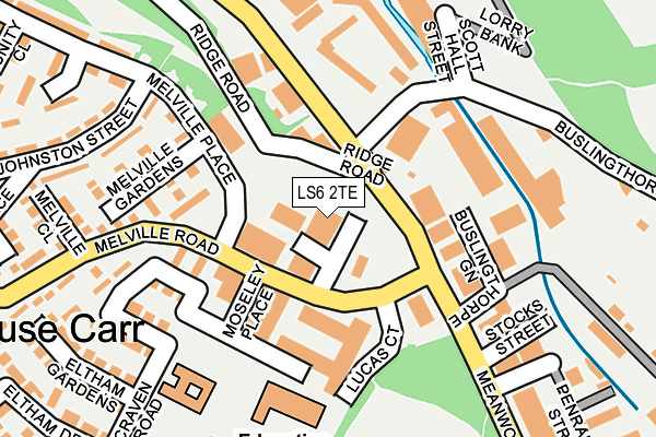 LS6 2TE map - OS OpenMap – Local (Ordnance Survey)