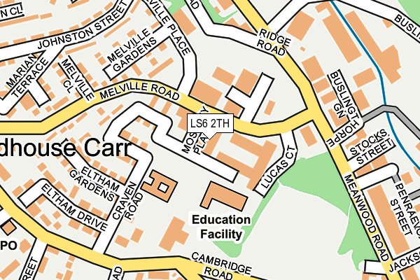 LS6 2TH map - OS OpenMap – Local (Ordnance Survey)