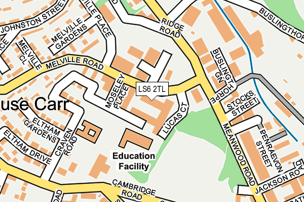 LS6 2TL map - OS OpenMap – Local (Ordnance Survey)