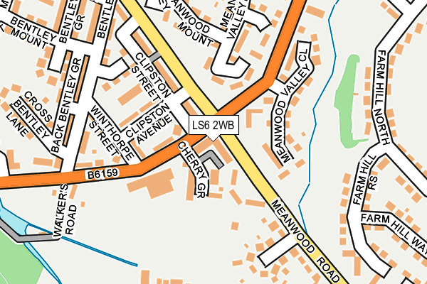 LS6 2WB map - OS OpenMap – Local (Ordnance Survey)