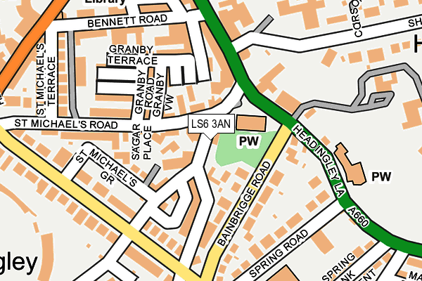 LS6 3AN map - OS OpenMap – Local (Ordnance Survey)