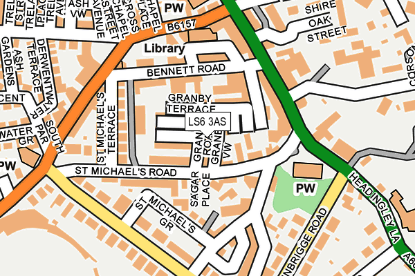 LS6 3AS map - OS OpenMap – Local (Ordnance Survey)