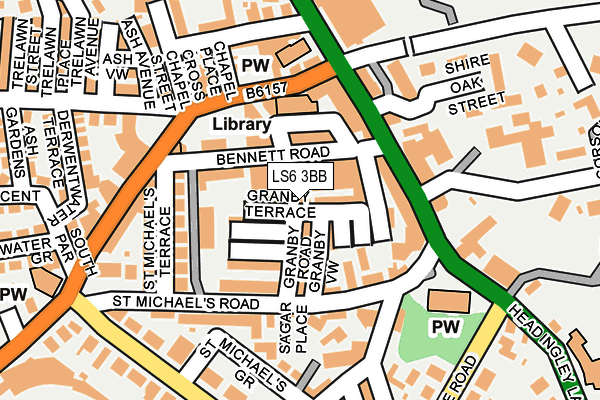 LS6 3BB map - OS OpenMap – Local (Ordnance Survey)