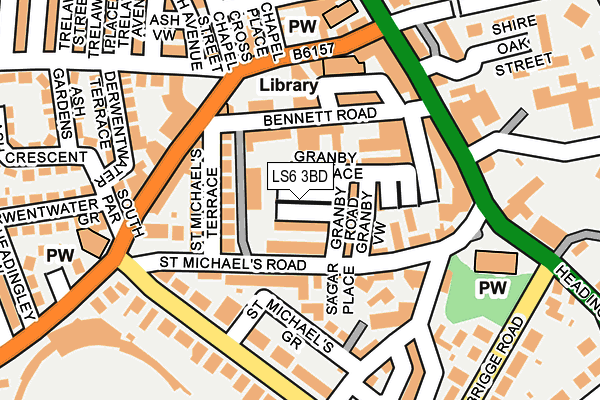 LS6 3BD map - OS OpenMap – Local (Ordnance Survey)