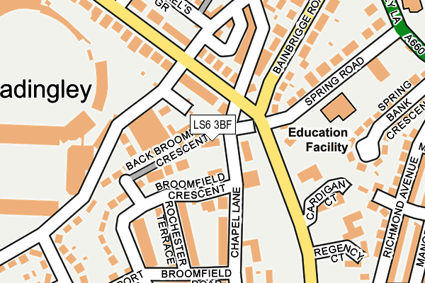 LS6 3BF map - OS OpenMap – Local (Ordnance Survey)