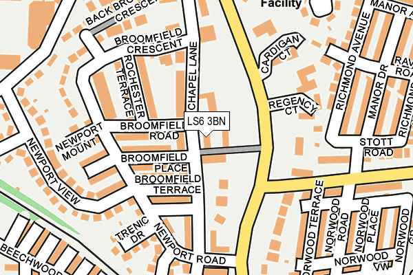 LS6 3BN map - OS OpenMap – Local (Ordnance Survey)