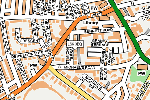LS6 3BQ map - OS OpenMap – Local (Ordnance Survey)