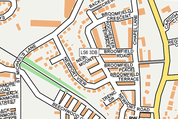 LS6 3DB map - OS OpenMap – Local (Ordnance Survey)