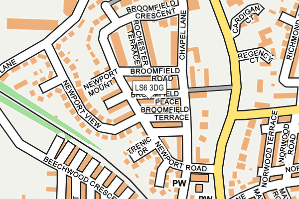 LS6 3DG map - OS OpenMap – Local (Ordnance Survey)