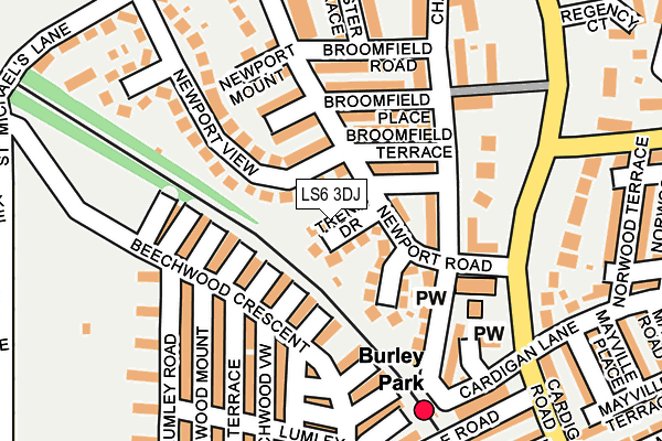 LS6 3DJ map - OS OpenMap – Local (Ordnance Survey)