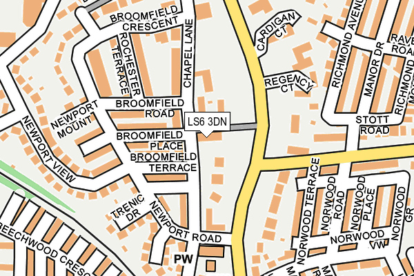 LS6 3DN map - OS OpenMap – Local (Ordnance Survey)