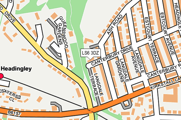 LS6 3DZ map - OS OpenMap – Local (Ordnance Survey)