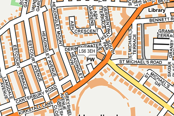 LS6 3EH map - OS OpenMap – Local (Ordnance Survey)