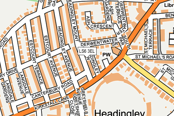 LS6 3EL map - OS OpenMap – Local (Ordnance Survey)