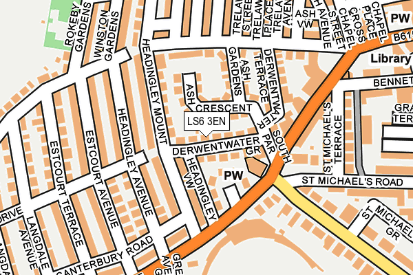 LS6 3EN map - OS OpenMap – Local (Ordnance Survey)