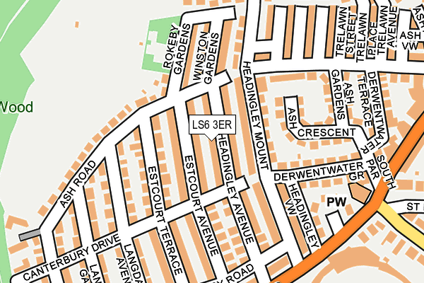 LS6 3ER map - OS OpenMap – Local (Ordnance Survey)