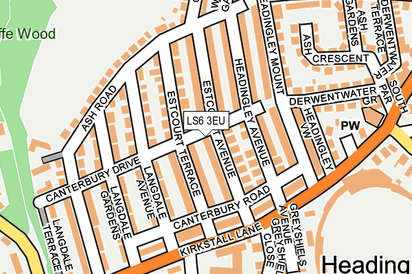 LS6 3EU map - OS OpenMap – Local (Ordnance Survey)