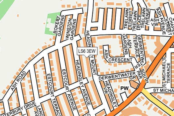 LS6 3EW map - OS OpenMap – Local (Ordnance Survey)
