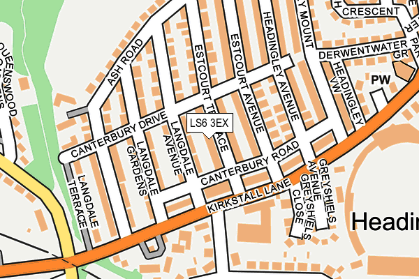 LS6 3EX map - OS OpenMap – Local (Ordnance Survey)