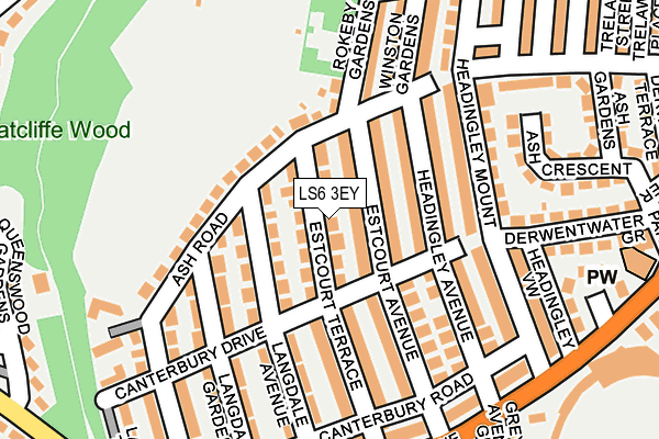 LS6 3EY map - OS OpenMap – Local (Ordnance Survey)