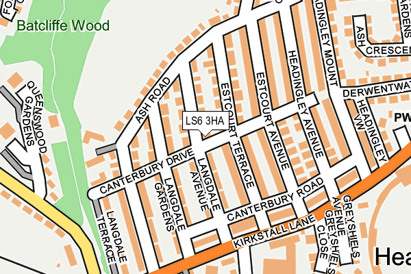 LS6 3HA map - OS OpenMap – Local (Ordnance Survey)