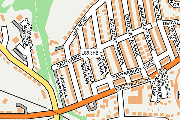 LS6 3HB map - OS OpenMap – Local (Ordnance Survey)