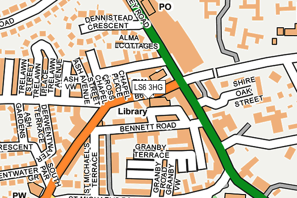LS6 3HG map - OS OpenMap – Local (Ordnance Survey)