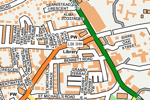 LS6 3HH map - OS OpenMap – Local (Ordnance Survey)