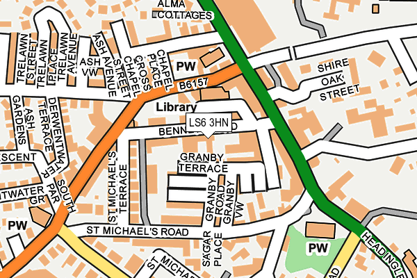 LS6 3HN map - OS OpenMap – Local (Ordnance Survey)
