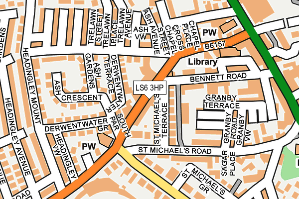 LS6 3HP map - OS OpenMap – Local (Ordnance Survey)