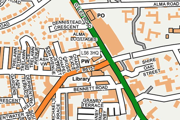 LS6 3HQ map - OS OpenMap – Local (Ordnance Survey)